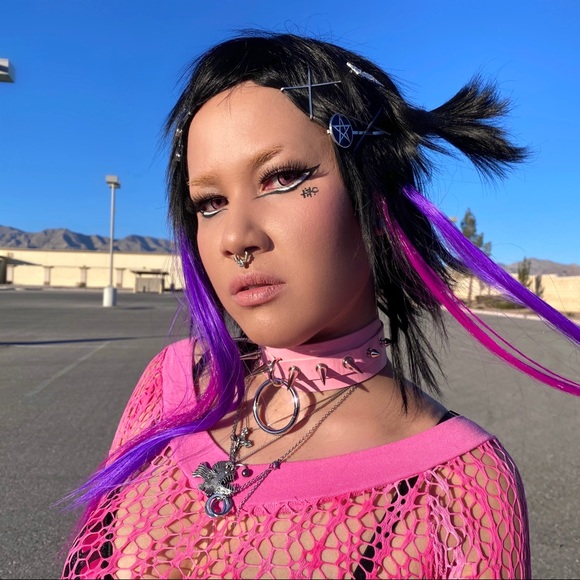 𝐁𝐚𝐝 𝐊𝐢𝐭𝐭𝐲💓 Spiked Bondage Choker - Picture 2 of 4